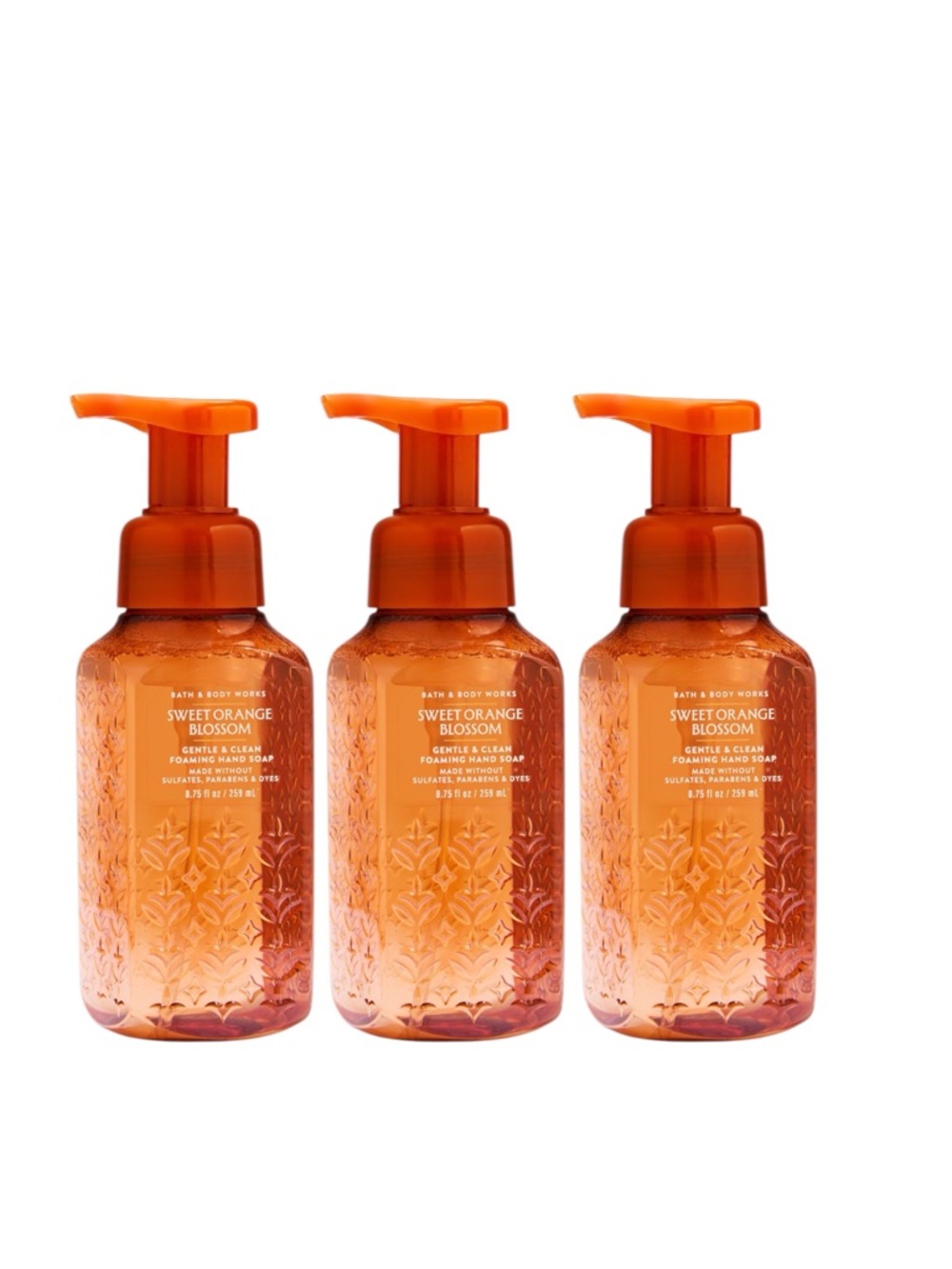 Bath & Body Works 3-Pc SWEET ORANGE BLOSSOM Foaming Hand Soap